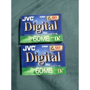 Lot of 2 NEW JVC DVM60‎ Mini DV 60ME Digital Video Cassette Sealed M-DV60ME